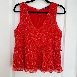 ZARA | Sleeveless Peplum Blouse Size Medium